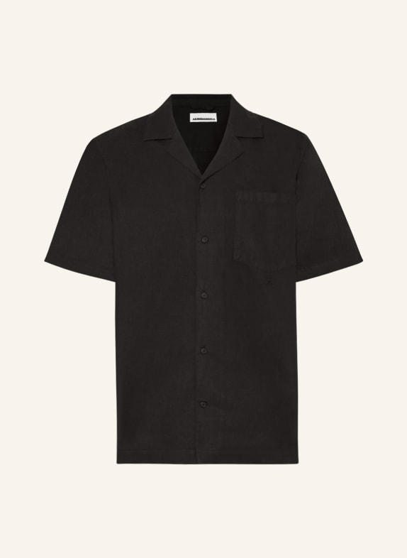 ARMEDANGELS Resort shirt LOVDAAG comfort fit with linen BLACK