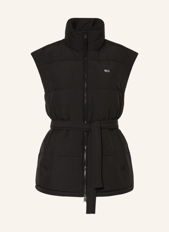 TOMMY JEANS Quilted vest BLACK