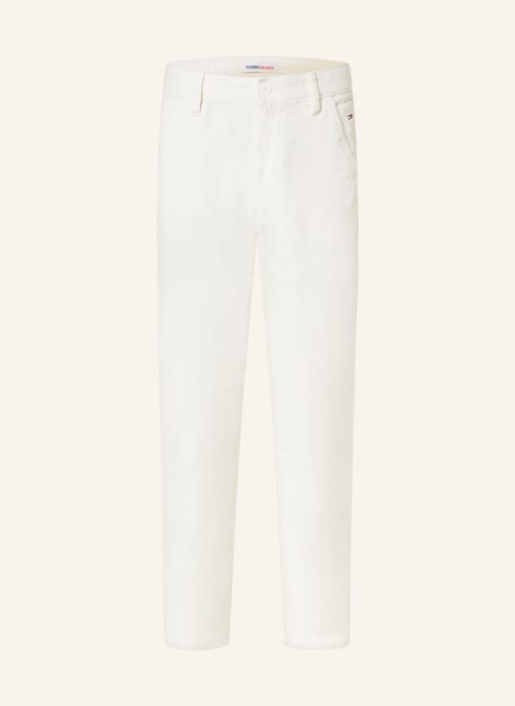 TOMMY JEANS Corduroy trousers ETHAN relaxed straight fit WHITE