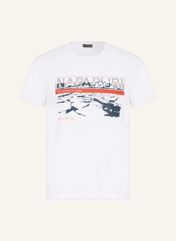 NAPAPIJRI T-shirt S-FORSTERI WHITE/ DARK BLUE/ RED