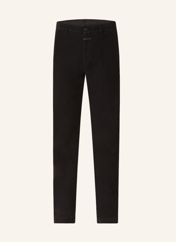 CLOSED Corduroy trousers CLIFTON slim fit BLACK