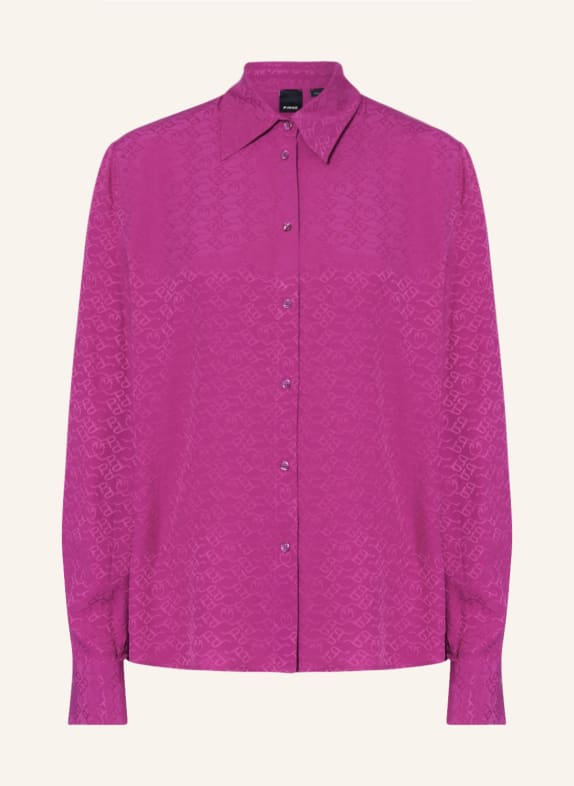 PINKO Shirt blouse SMORZARE with silk FUCHSIA