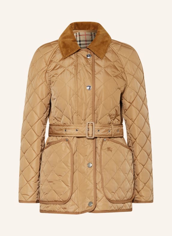 BURBERRY Quilted coat CAMEL