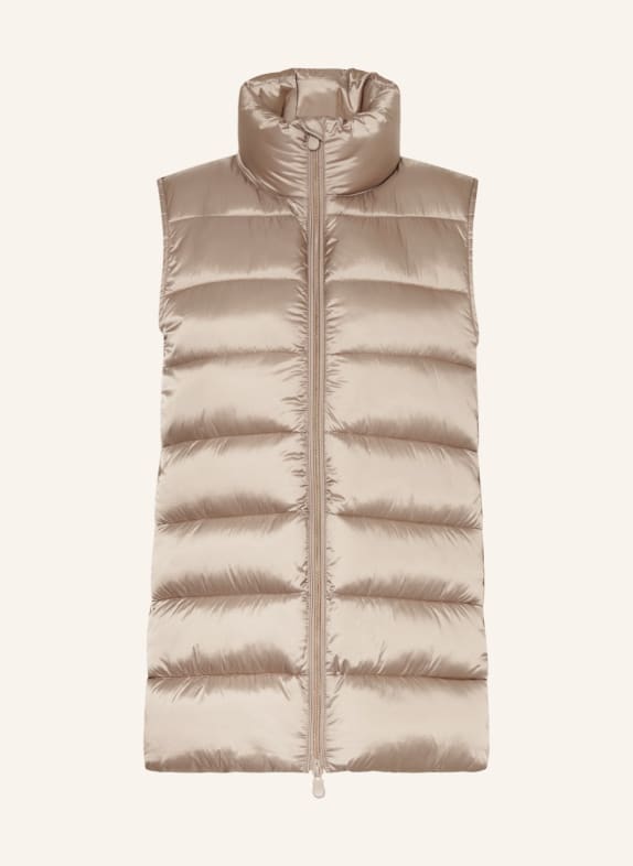 SAVE THE DUCK Quilted vest IRIS CORAL LIGHT GRAY