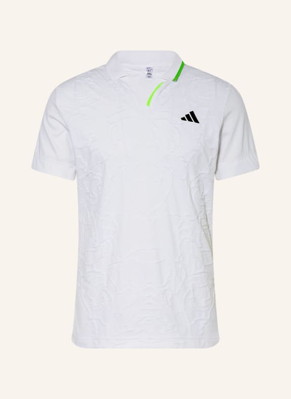 adidas Performance polo shirt AEROREADY FREELIFT PRO WHITE/ NEON GREEN