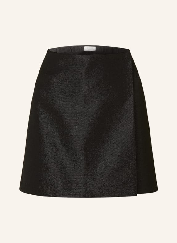 SPORTMAX Wrap skirt EBRIEN with glitter thread BLACK