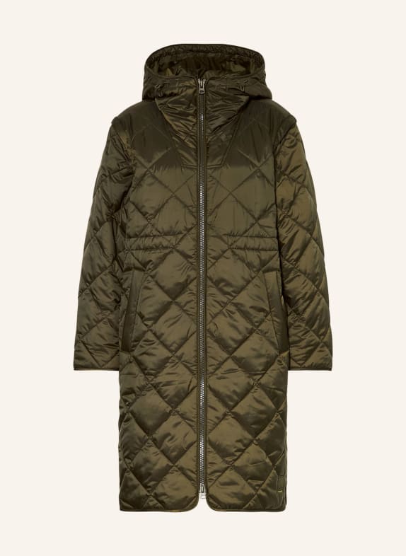 Marc O'Polo DENIM Quilted coat with detachable sleeves KHAKI