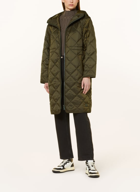 Marc O'Polo DENIM Quilted coat with detachable sleeves KHAKI