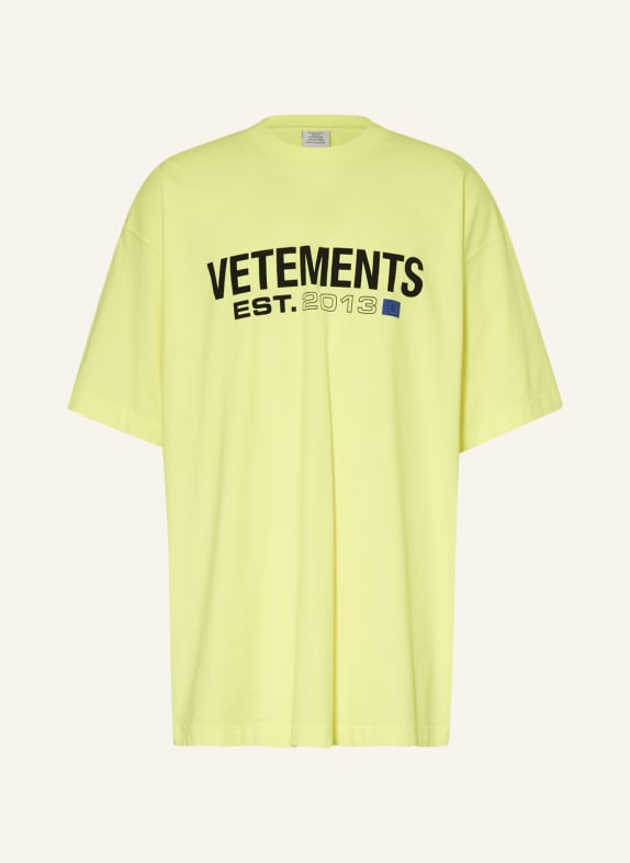 VETEMENTS Oversized-Shirt NEONGELB