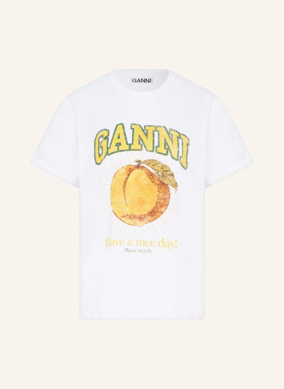 GANNI T-Shirt WEISS