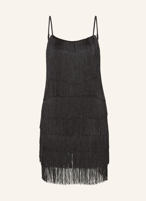 ENVELOPE 1976 Dress FRINGE with fringes BLACK