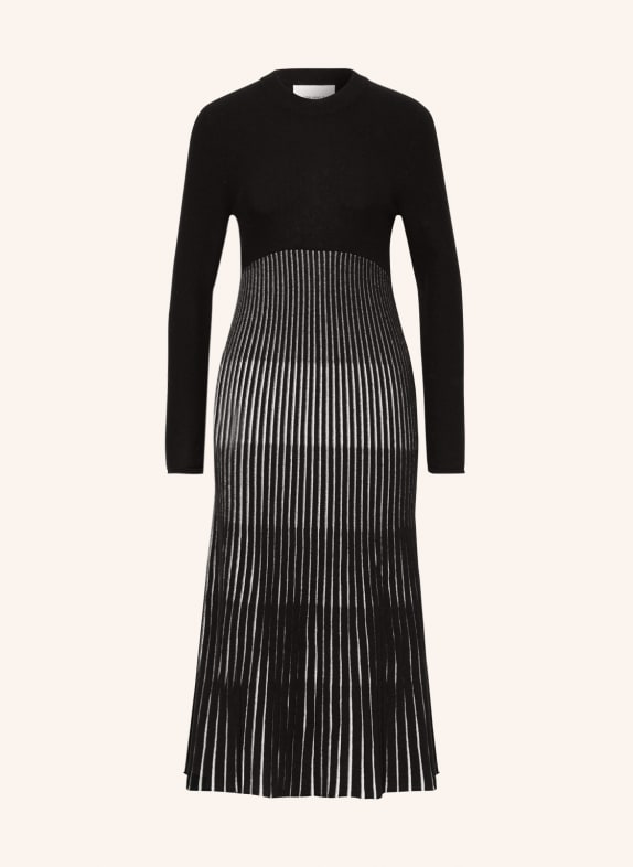 LISA YANG Knit dress FINLEY in cashmere BLACK/ WHITE