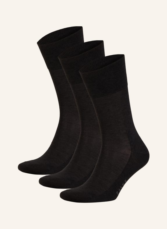 FALKE 3-pack socks TIAGO 3095 ANTHRACITE MEL.