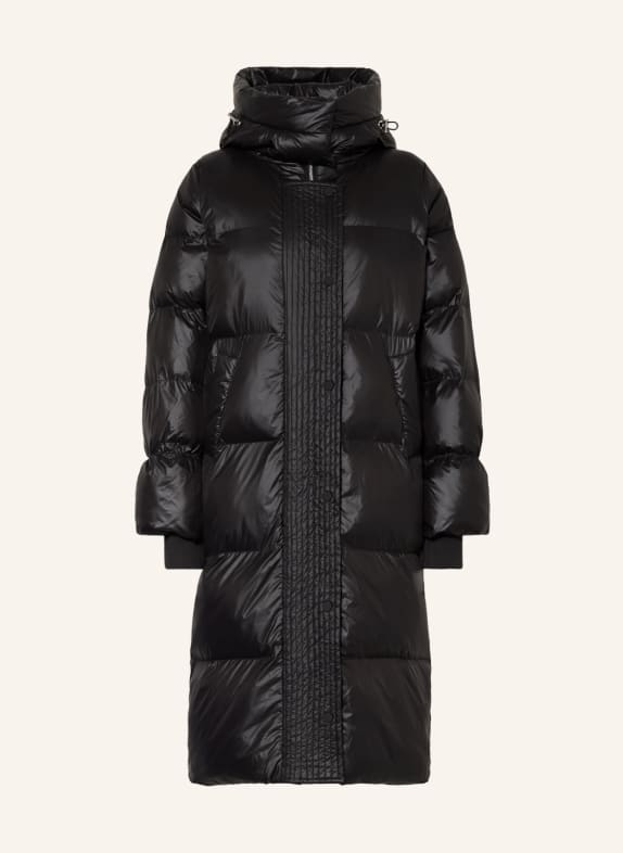 MRS & HUGS Quilted coat with removable hood BLACK
