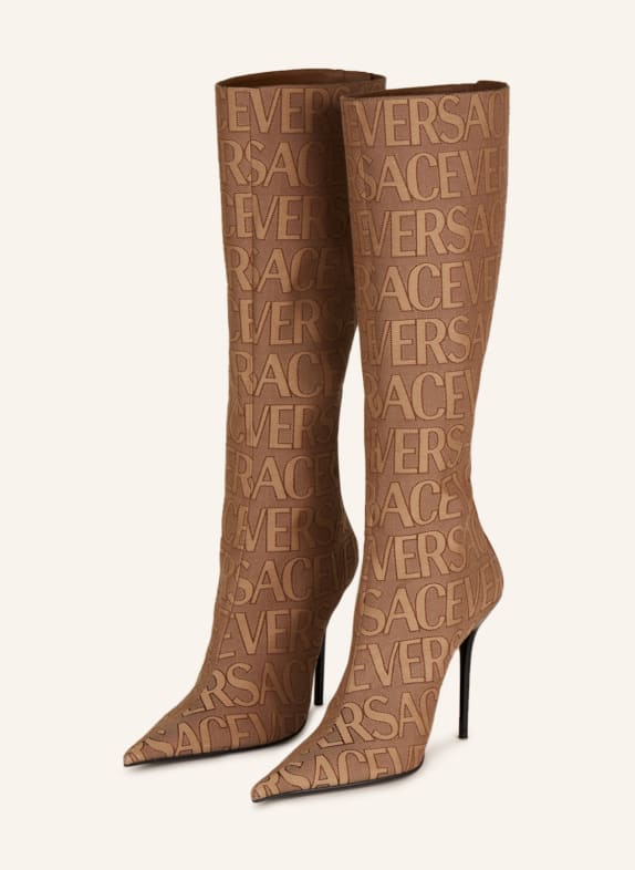 VERSACE Ankle boots BEIGE/ LIGHT BROWN