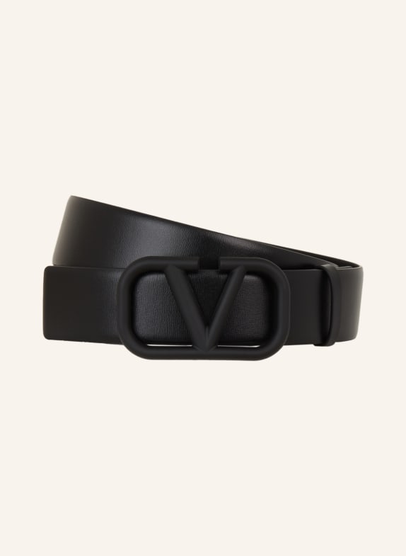 VALENTINO GARAVANI Leather belt VLOGO BLACK