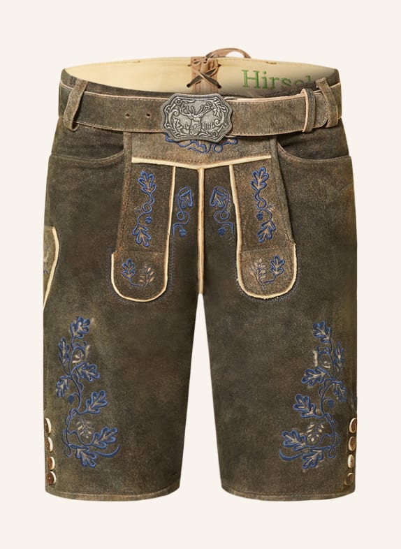 HIRSCHER Spodnie skórzane w stylu ludowym LENGGRIES BRĄZOWY