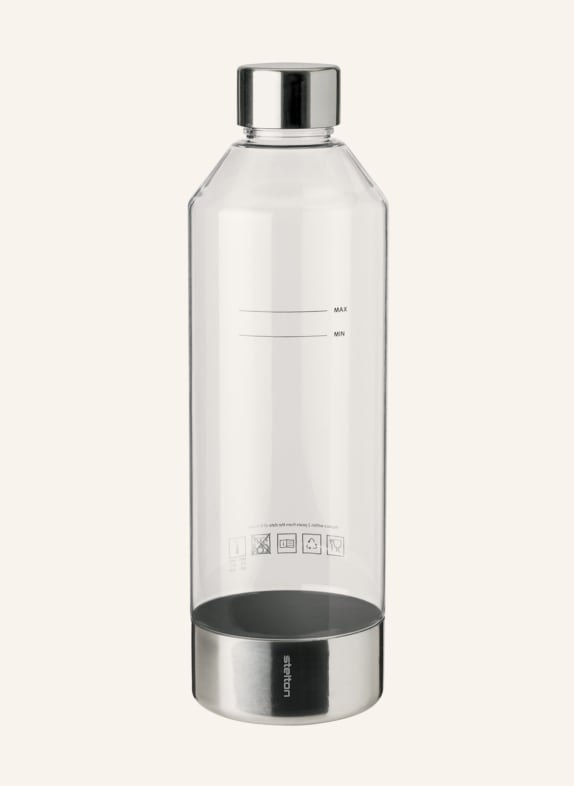 stelton Wassersprudler-Flasche BRUS WEISS/ SILBER