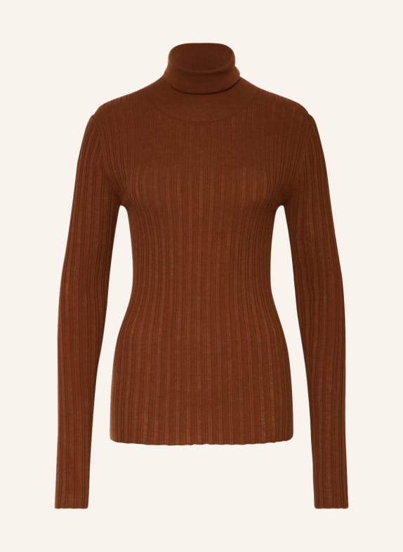 CLOSED Turtleneck sweater in cashmere BROWN