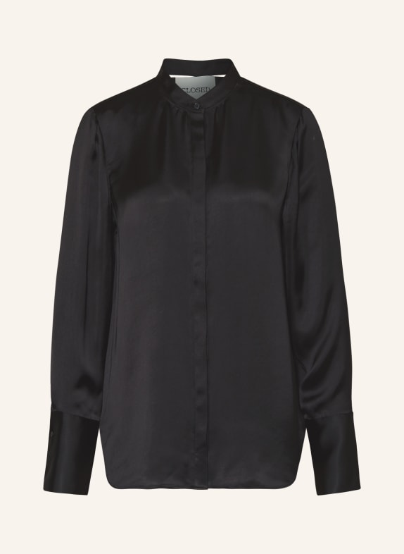 CLOSED Satin blouse with cut-outs BLACK