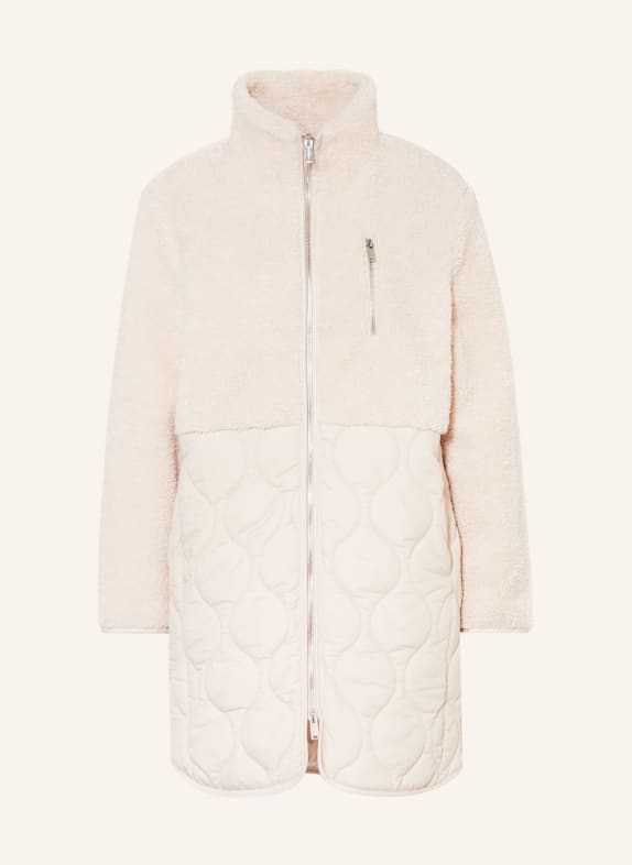 RINO & PELLE Quilted coat JUR with teddy ECRU