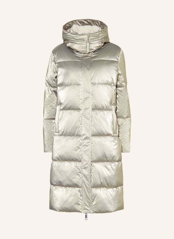 RINO & PELLE Quilted coat JOLIJN with teddy and removable hood SILVER