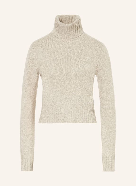 AMI PARIS Turtleneck sweater in cashmere BEIGE