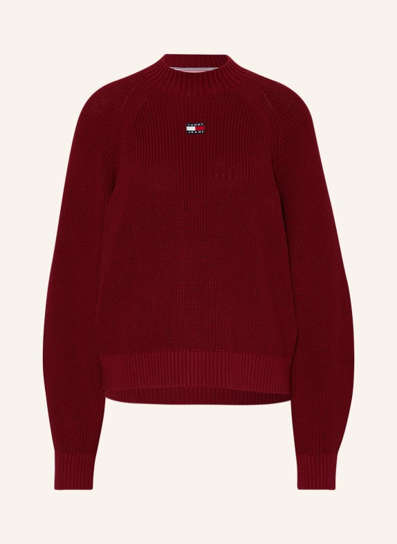 TOMMY JEANS Pullover DUNKELROT