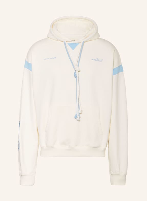 PREACH Oversized-Hoodie ECRU/ HELLBLAU