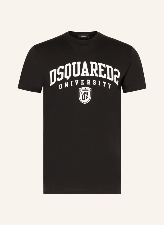 DSQUARED2 T-Shirt SCHWARZ/ WEISS