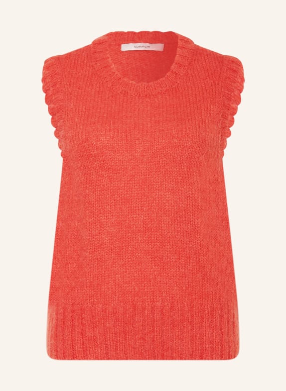 summum woman Sweater vest with mohair RED