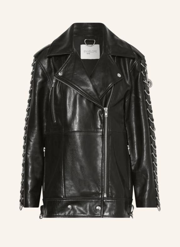 ENVELOPE 1976 Leather jacket STONE BLACK