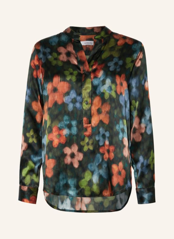 rossana diva Shirt blouse in silk ORANGE/ DARK GREEN/ GREEN
