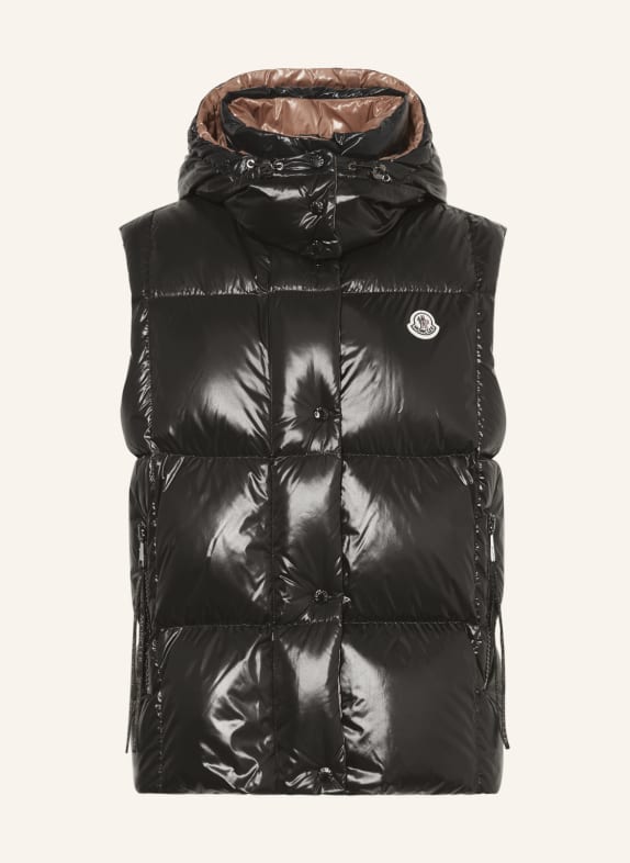 MONCLER Down vest LUZULE with removable hood DARK BLUE
