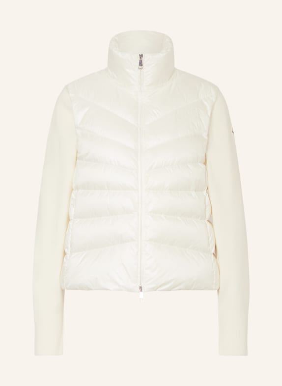 MONCLER Down jacket in mixed materials WHITE