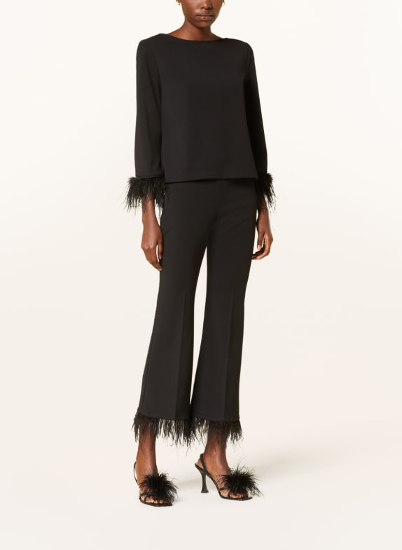 Ana Alcazar Trousers with feathers