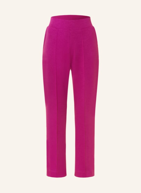 darling harbour Wide leg trousers made of jersey FUCHSIA