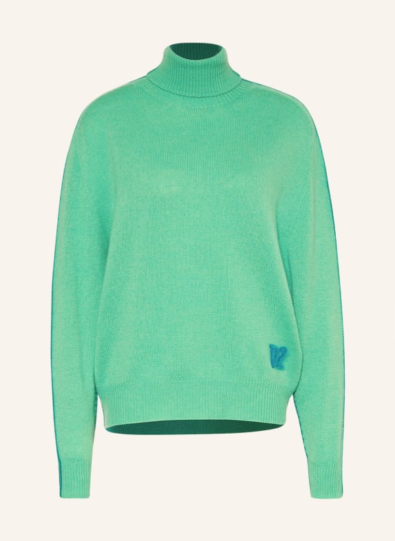 DSQUARED2 Turtleneck sweater with cashmere LIGHT GREEN/ GREEN