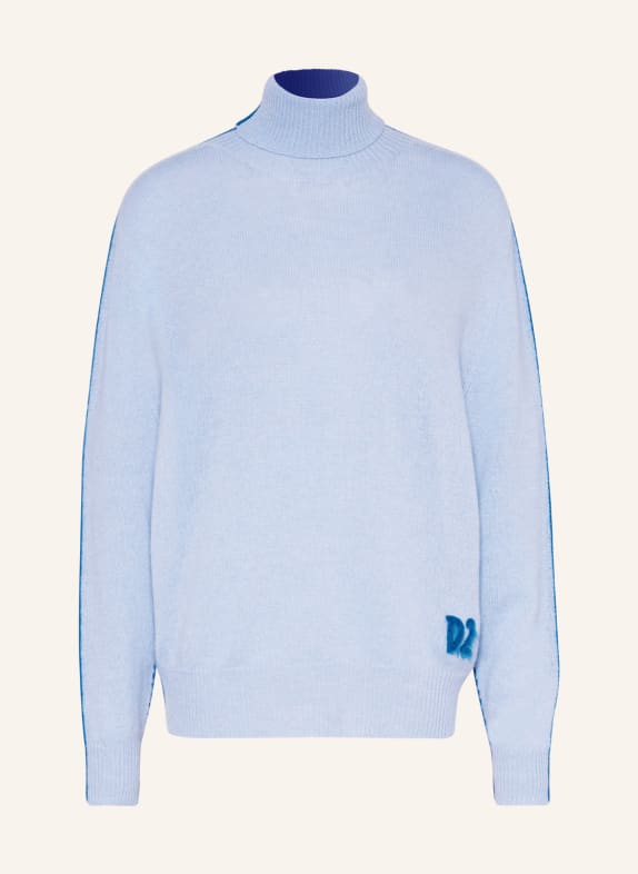 DSQUARED2 Turtleneck sweater with cashmere LIGHT BLUE/ BLUE