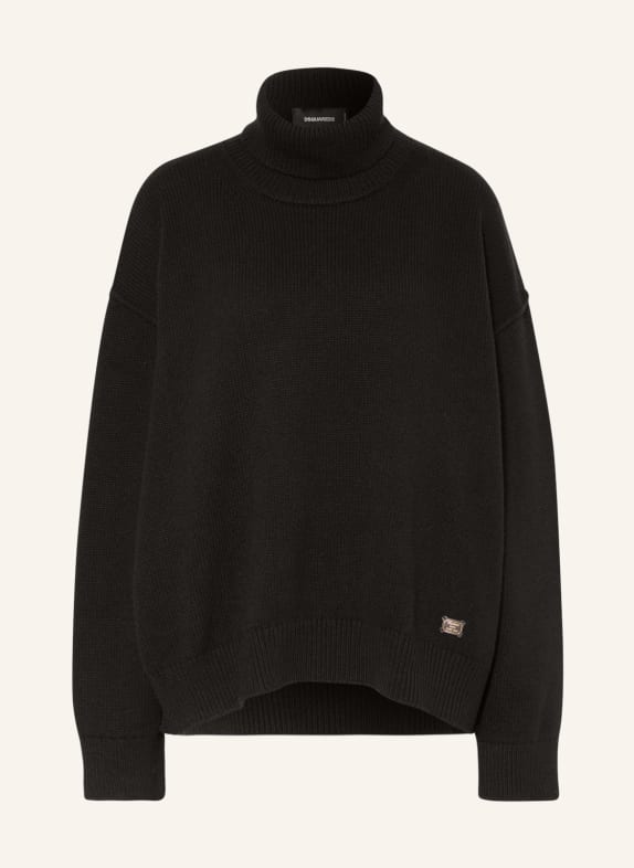 DSQUARED2 Oversized turtleneck sweater BLACK