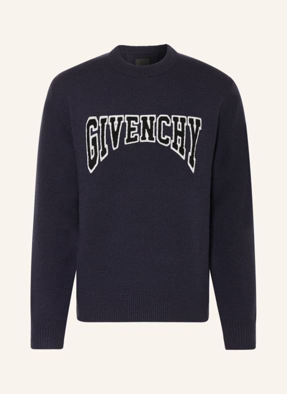 GIVENCHY Pullover mit Cashmere DUNKELBLAU