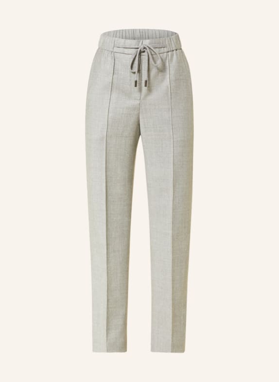 PESERICO Trousers with glitter thread GRAY