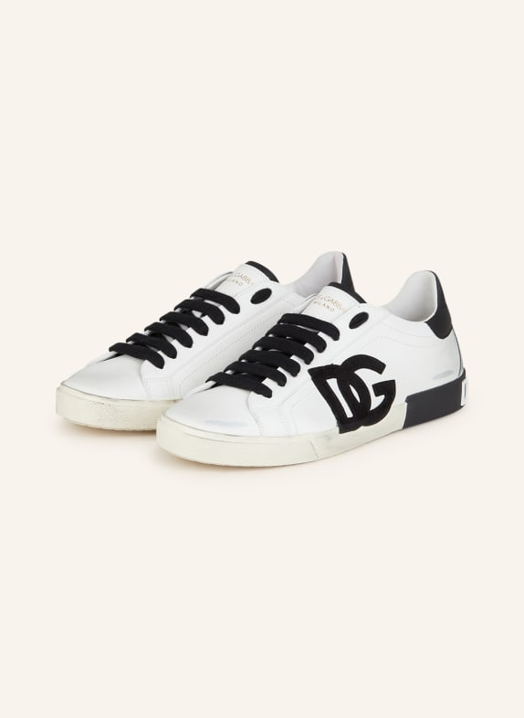 DOLCE & GABBANA Sneakers VINTAGE PORTOFINO WHITE/ BLACK
