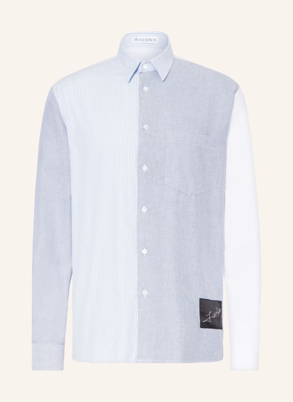 JW ANDERSON Shirt classic fit LIGHT BLUE/ GRAY/ WHITE