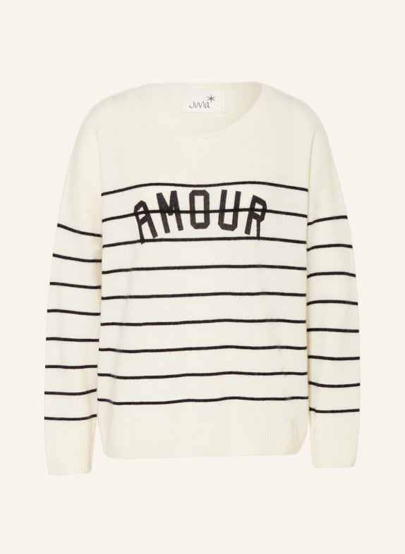 Juvia Sweater MARLENE made of merino wool and with cashmere CREAM/ BLACK