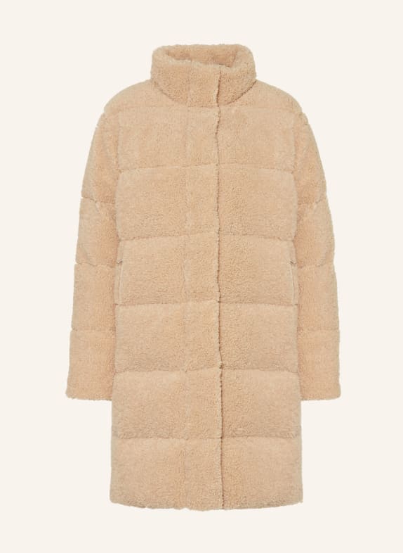 Juvia Down coat made of teddy BEIGE