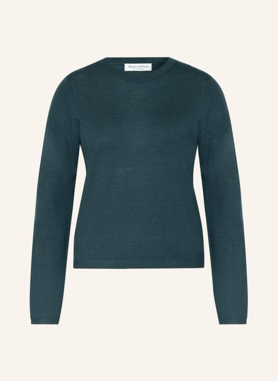 Marc O'Polo Sweater made of merino wool DARK GREEN