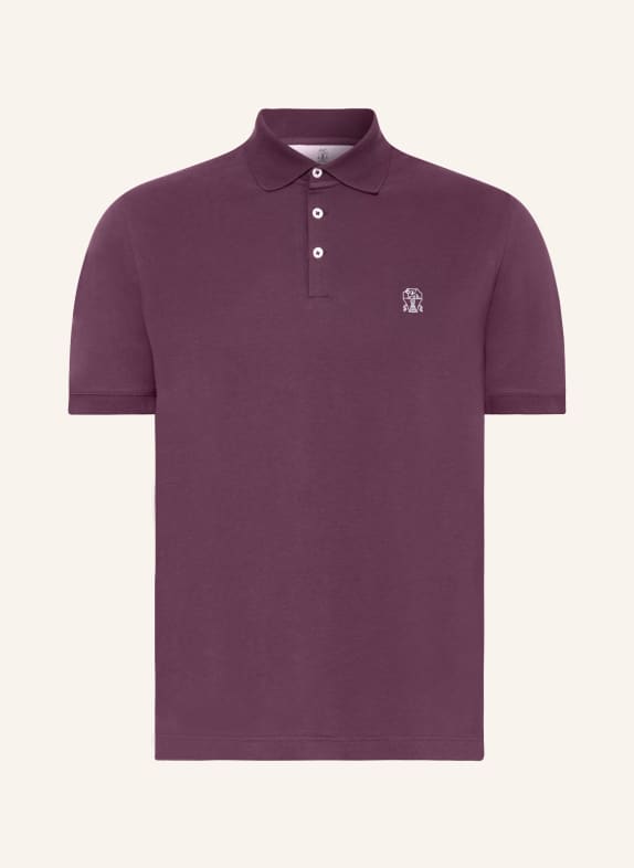 BRUNELLO CUCINELLI Koszulka polo z piki regular fit LILA