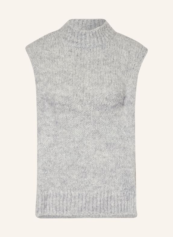 comma Sweater vest with alpaca LIGHT GRAY