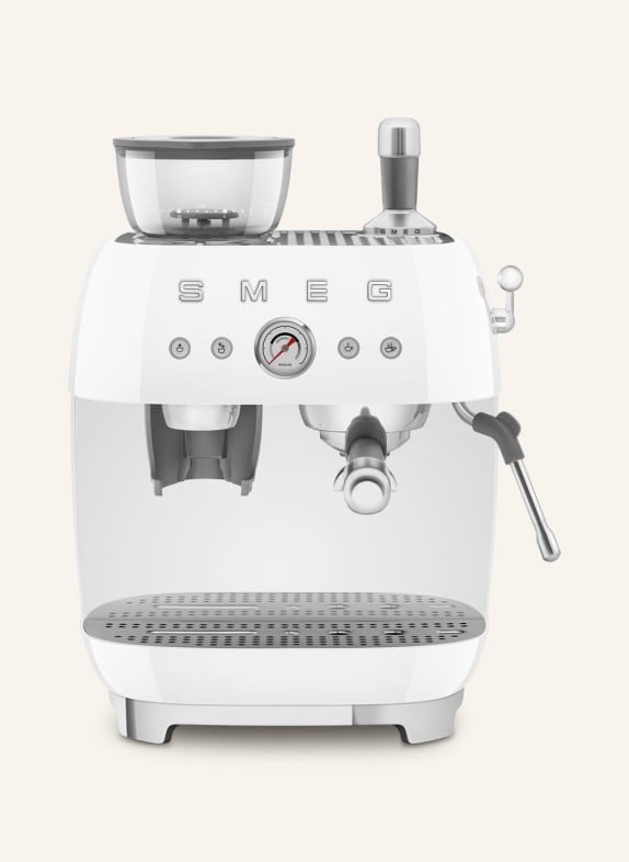 SMEG Espressomaschine ECF03 mit Kaffeemühle WEISS
